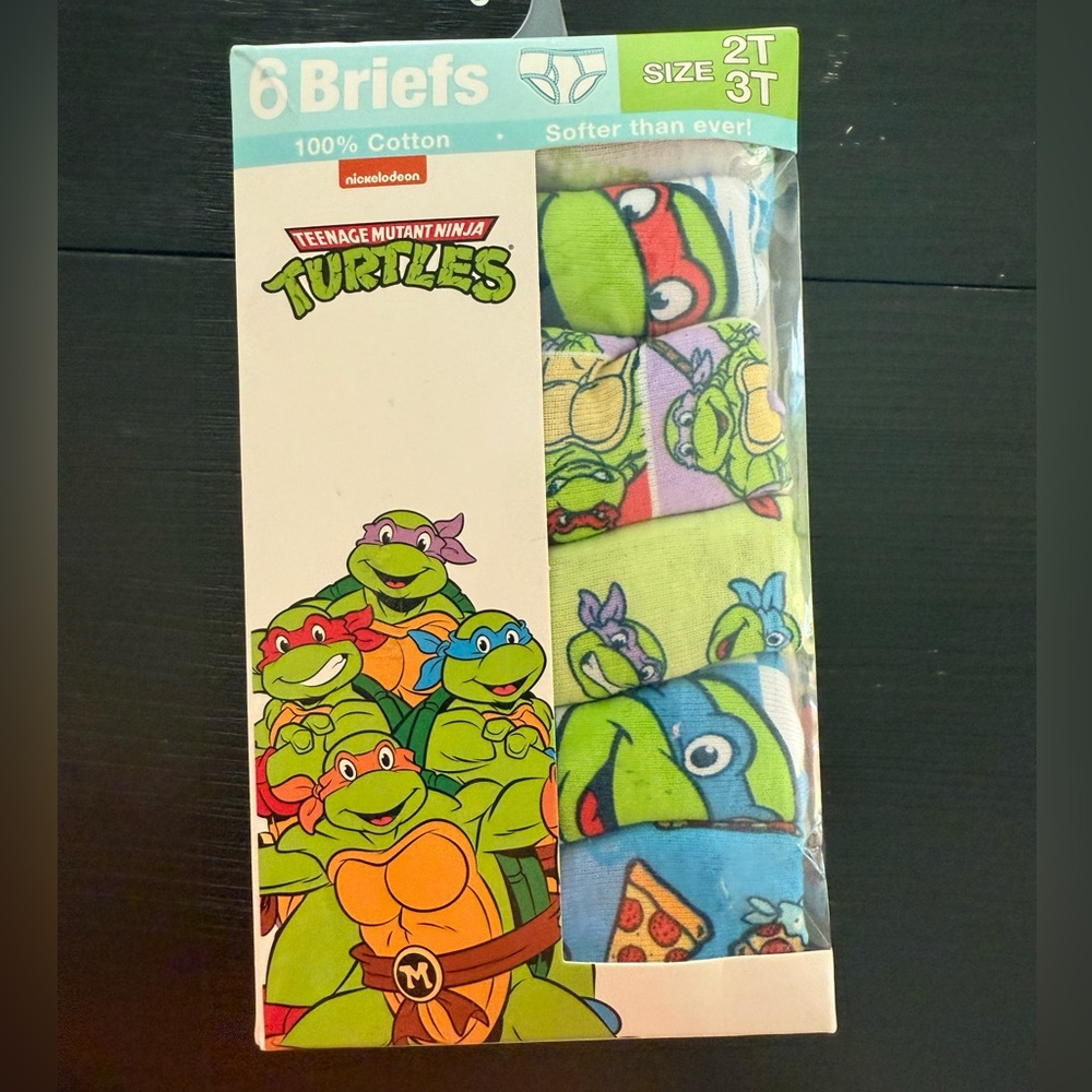 NWT Size 2T/3T Nickelodeon Teenage Mutant Ninja Turtles Boys' Briefs